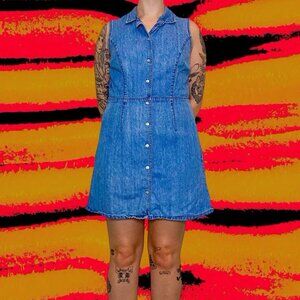 VTG Old navy denim button up dress size 10